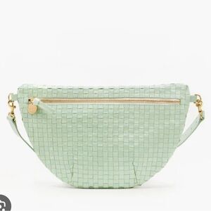 Clare V grande Fanny in light mint green